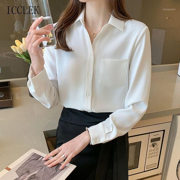 women's blouses & shirts summer 2021 design niche shirt lapel long sleeve white women professional korean fashion satin casual top
women's blouses & shirts summer 2021 design niche shirt lapel long sleeve white women professional korean fashion satin casual top