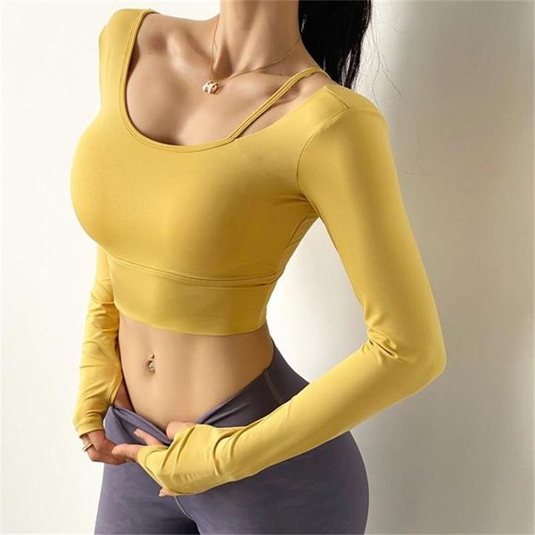 women u shape sports t shirt nylon yoga gym bodybuilding workout beautiful long sleeves fitness shirts clothes outfit
women u shape sports t shirt nylon yoga gym bodybuilding workout beautiful long sleeves fitness shirts clothes outfit