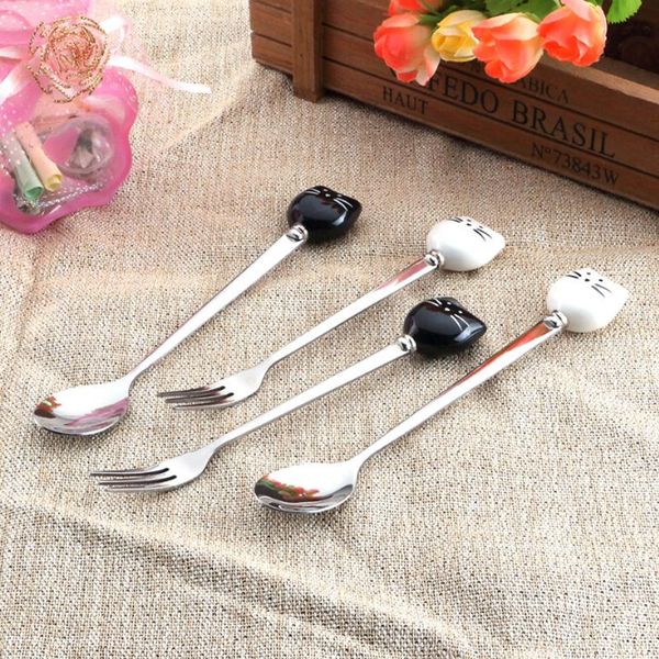 spoons cartoon cat fork stainless steel long stirring spoon fruit coffee with ceramic cute handle
spoons cartoon cat fork stainless steel long stirring spoon fruit coffee with ceramic cute handle