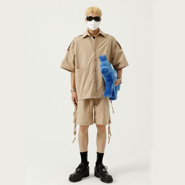 summer men streetwear hip hop fashion loose casual short sleeve tracksuit cargo shirts male sports japan korean man men's, White;black
summer men streetwear hip hop fashion loose casual short sleeve tracksuit cargo shirts male sports japan korean man men's, White;black
