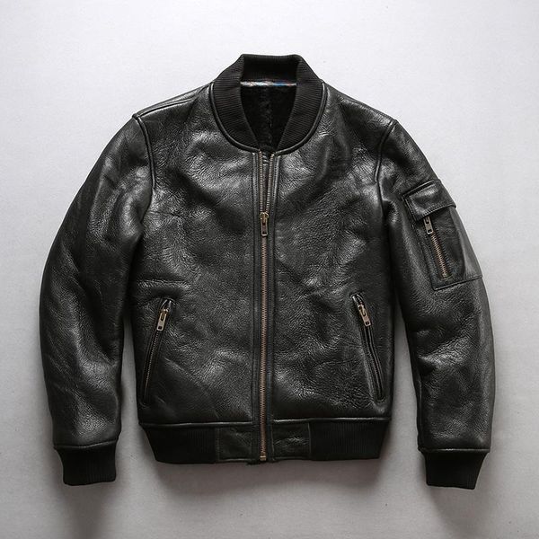 men factory black genuine sheepskin shearling b3 flight jacket casual cold pilot jackets winter russia coats men's leather & faux
men factory black genuine sheepskin shearling b3 flight jacket casual cold pilot jackets winter russia coats men's leather & faux
