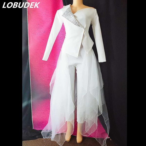 two piece dress fashion women white suit crystals jacket tail pants 2 pieces set prom evening party singer host stage outfit performance cos
two piece dress fashion women white suit crystals jacket tail pants 2 pieces set prom evening party singer host stage outfit performance cos