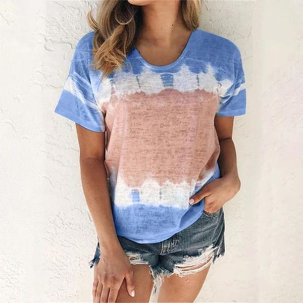 design good quality factory price fashion selling women's tie-dye loose round neck short-sleeved t-shirt, White
design good quality factory price fashion selling women's tie-dye loose round neck short-sleeved t-shirt, White