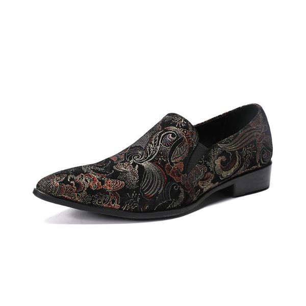 dress shoes summer casual men's classic fashion personality chinese embroidery style pointed cowhide leather lazy low-top, Black
dress shoes summer casual men's classic fashion personality chinese embroidery style pointed cowhide leather lazy low-top, Black