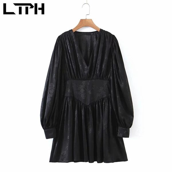 ltph vintage lantern sleeve women dress high waist slim floral jacquard satin v-neck elegant a-line dresses spring 210423, Black;white
ltph vintage lantern sleeve women dress high waist slim floral jacquard satin v-neck elegant a-line dresses spring 210423, Black;white