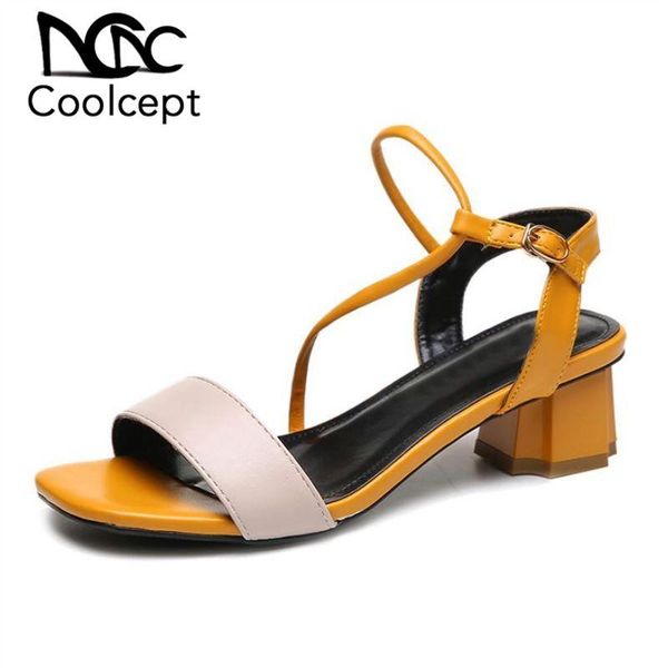 coolcept women sandals thick heel summer woman shoes buckle mixed color banquet causal lady mid size 35-39, Black
coolcept women sandals thick heel summer woman shoes buckle mixed color banquet causal lady mid size 35-39, Black
