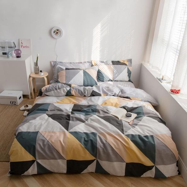 bedding sets 4 pcs pure cotton set king size geometric style bedclothes for bouble ded solid color flat/fitted sheet pillowcase
bedding sets 4 pcs pure cotton set king size geometric style bedclothes for bouble ded solid color flat/fitted sheet pillowcase
