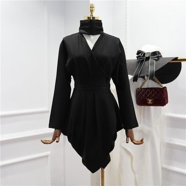 casual dresses 2021 spring women's dress turtleneck collar irregular stretch cotton girls ladies fashion party with belt, Black;gray
casual dresses 2021 spring women's dress turtleneck collar irregular stretch cotton girls ladies fashion party with belt, Black;gray