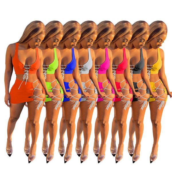 plus size women swimwear hollow out sleeveless crop mini shorts two piece set summer clothing fashion solid color bathing suit s-2xl 4697, White;black
plus size women swimwear hollow out sleeveless crop mini shorts two piece set summer clothing fashion solid color bathing suit s-2xl 4697, White;black