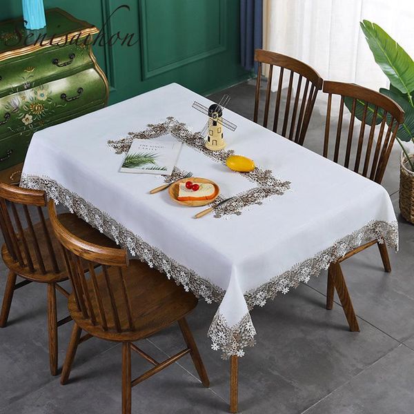 table cloth nordic style white cotton linen tablecloth silver lace embroidered hem home dining tea cover for wedding party
table cloth nordic style white cotton linen tablecloth silver lace embroidered hem home dining tea cover for wedding party