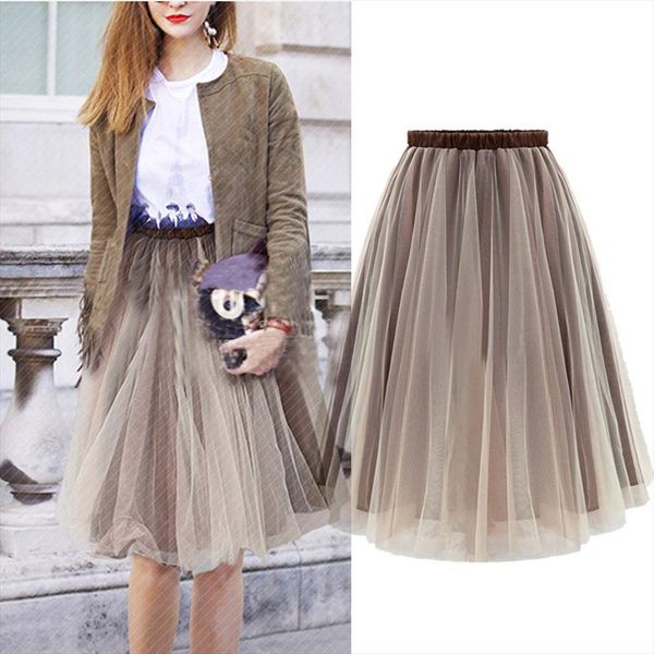 womail fashion casual hight waist womens skirt elastic layered tulle a line tutu mid all match organza solid mujer falda, Black
womail fashion casual hight waist womens skirt elastic layered tulle a line tutu mid all match organza solid mujer falda, Black