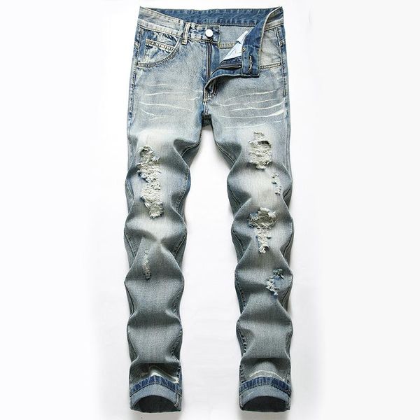 men's jeans spring and autumn pants male large size hole harem hip hop casual street loose, Blue
men's jeans spring and autumn pants male large size hole harem hip hop casual street loose, Blue