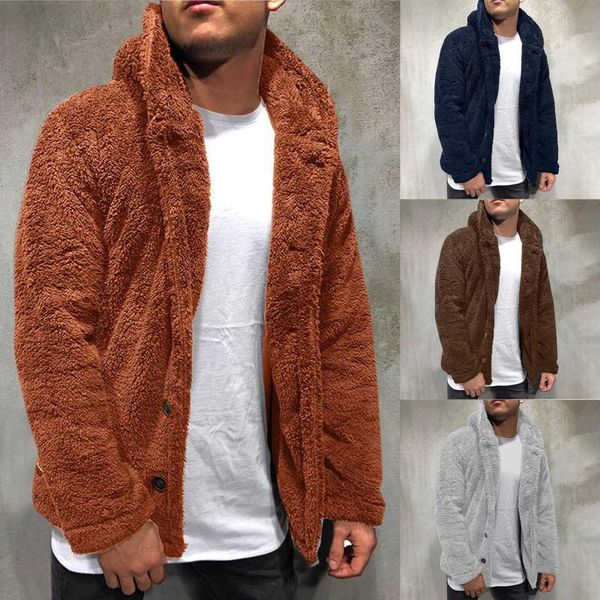 men's jackets solid long-sleeved hooded double-faced fleece jacket autumn&winter long sleeved, Black;brown
men's jackets solid long-sleeved hooded double-faced fleece jacket autumn&winter long sleeved, Black;brown