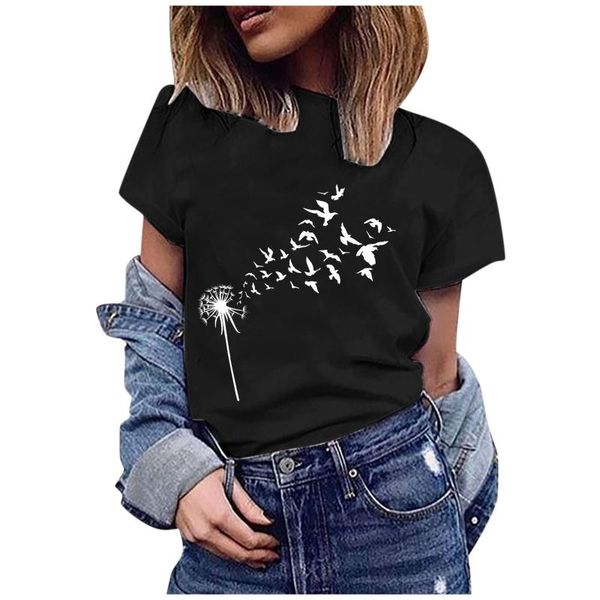 women's t-shirt harajuku t shirt women summer wildflower dandelion print tshirt casual female gift for lady short sleeve tee woman, White
women's t-shirt harajuku t shirt women summer wildflower dandelion print tshirt casual female gift for lady short sleeve tee woman, White