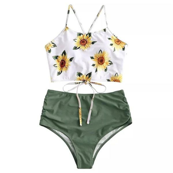 women's swimwear bikini set 2021 swimsuit women brazil bucute girls swim sunflower print suspender high waist split, White;black
women's swimwear bikini set 2021 swimsuit women brazil bucute girls swim sunflower print suspender high waist split, White;black