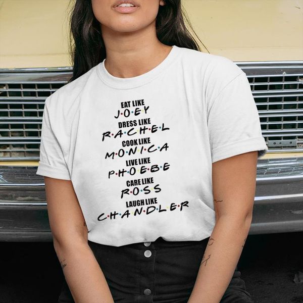letter printed friends tv show men t shirts and women eat like joey dress tshirts short sleeve graphic tees, White;black
letter printed friends tv show men t shirts and women eat like joey dress tshirts short sleeve graphic tees, White;black