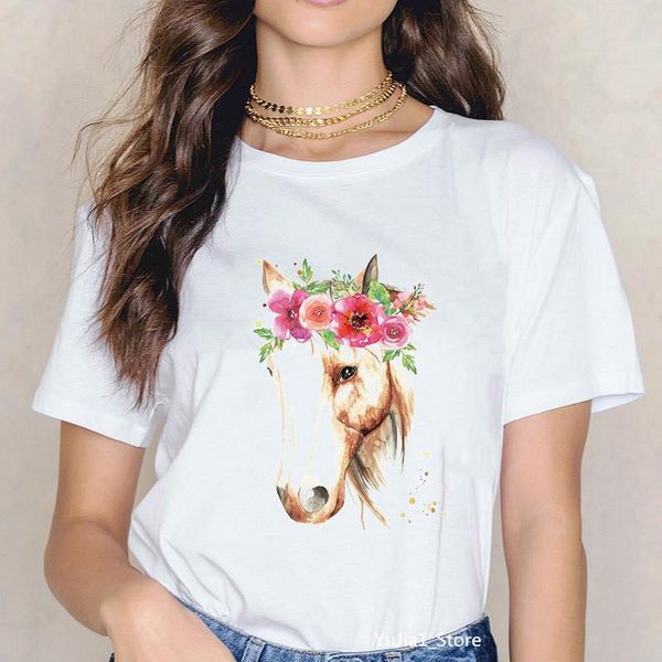 women's t-shirt watercolor flower horse animal print women summer clothes female white ropa mujer 2021 casual short sleeve t shirt top
women's t-shirt watercolor flower horse animal print women summer clothes female white ropa mujer 2021 casual short sleeve t shirt top