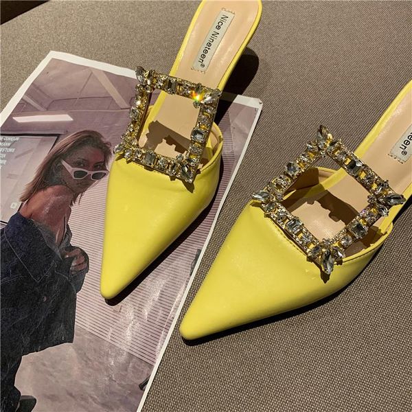 elegant women sandals slippers rhinestone shallow slides thin high heels party pumps yellow size 35-39, Black
elegant women sandals slippers rhinestone shallow slides thin high heels party pumps yellow size 35-39, Black