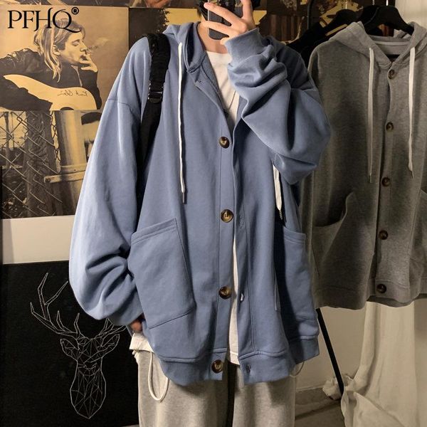 men's hoodies & sweatshirts pfhq 2021 fashion loose solid color hooded single breasted korean thicken cardigan sweater autumn and winte, Black
men's hoodies & sweatshirts pfhq 2021 fashion loose solid color hooded single breasted korean thicken cardigan sweater autumn and winte, Black