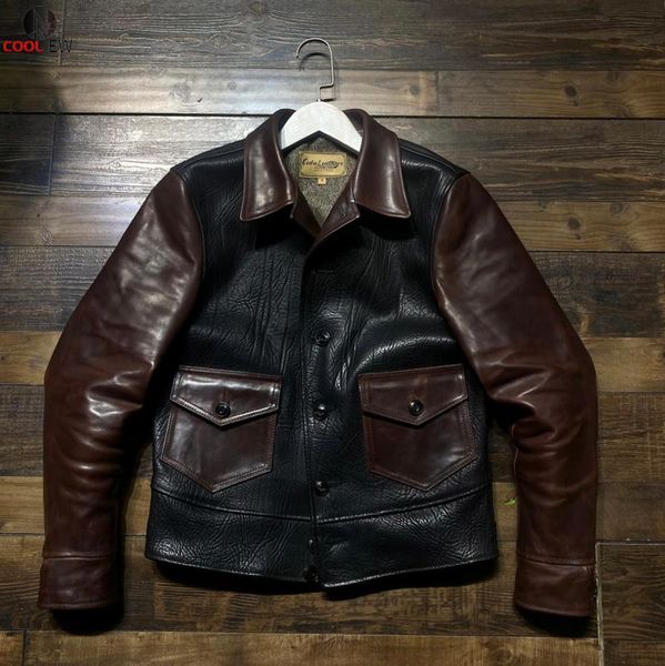 men's leather & faux cdj-129 cidu asian size read description super quality genuine italian cow japan horsehide slim stylish biker jack, Black
men's leather & faux cdj-129 cidu asian size read description super quality genuine italian cow japan horsehide slim stylish biker jack, Black