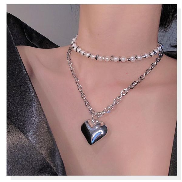 fashion imitation pearl choker for women silver color heart pendant necklace street girls layered clavicle chain cute gift necklaces
fashion imitation pearl choker for women silver color heart pendant necklace street girls layered clavicle chain cute gift necklaces