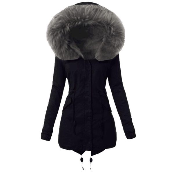 women's wool & blends 2021 winter women coat ladies fur lining womens warm thick long jacket hooded overcoat fashion parka, Black
women's wool & blends 2021 winter women coat ladies fur lining womens warm thick long jacket hooded overcoat fashion parka, Black