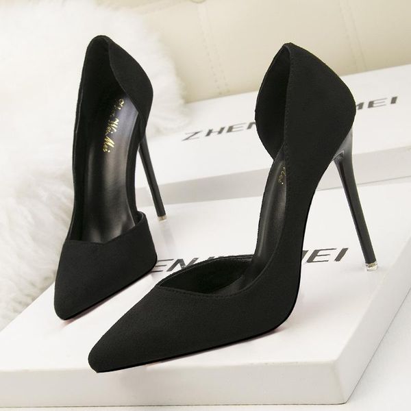 dress shoes super high thin heel women single quality coral fleece shallow slip on pumps ladies office work stilettos solid flock, Black
dress shoes super high thin heel women single quality coral fleece shallow slip on pumps ladies office work stilettos solid flock, Black