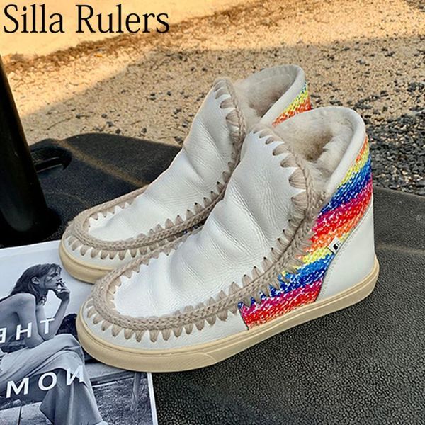 boots style sequins thick sole fur snow women round toe ankle woman rainbow color weave winter women's shoes 2021, Black
boots style sequins thick sole fur snow women round toe ankle woman rainbow color weave winter women's shoes 2021, Black