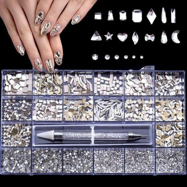 nail art decorations crystal ab 3d flatback glass rhinestones fancy shaped crystals stones for diy nails accessories decor, Silver;gold
nail art decorations crystal ab 3d flatback glass rhinestones fancy shaped crystals stones for diy nails accessories decor, Silver;gold