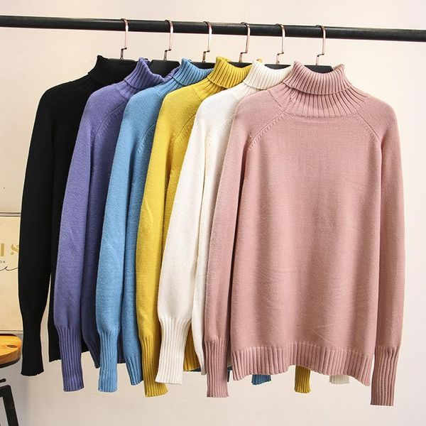 women's sweaters casual thick big autumn winter high-neck oversize pullover women warm chic female loose basic, White;black
women's sweaters casual thick big autumn winter high-neck oversize pullover women warm chic female loose basic, White;black