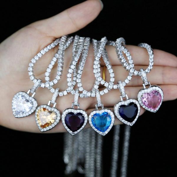 chains wholesale big colorful crystal heart charm pendant necklaces for women full 5a 3mm tennis chain choker necklace wedding jewelry, Silver
chains wholesale big colorful crystal heart charm pendant necklaces for women full 5a 3mm tennis chain choker necklace wedding jewelry, Silver