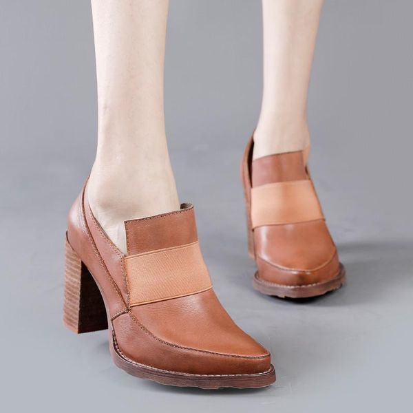 dress shoes retro genuien leather thick heels women pumps 2022 pointed toe fashion slip on high heel four season single lady, Black
dress shoes retro genuien leather thick heels women pumps 2022 pointed toe fashion slip on high heel four season single lady, Black