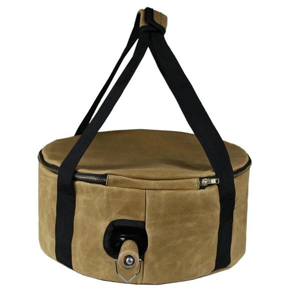 outdoor pot storage bag portable waterproof canvas wearable zipper handle with holes camping picnic dutch bags
outdoor pot storage bag portable waterproof canvas wearable zipper handle with holes camping picnic dutch bags