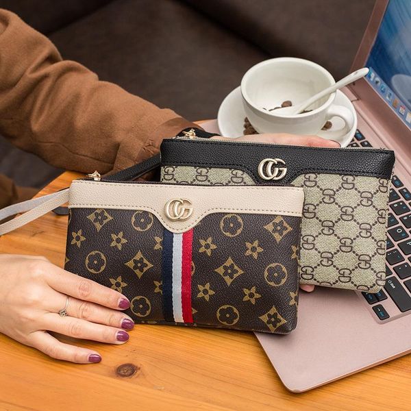 new old flower lady's hand zero wallet with compartment zipper mobile phone bag, Red;black 
new old flower lady's hand zero wallet with compartment zipper mobile phone bag, Red;black