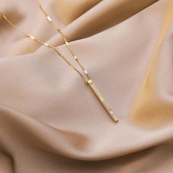 pendant necklaces korean temperament female jewelry fashion simple titanium steel necklace for sweet girl women's accessories, Silver
pendant necklaces korean temperament female jewelry fashion simple titanium steel necklace for sweet girl women's accessories, Silver
