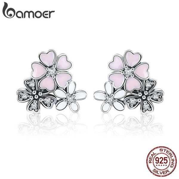 stud bamoer 100% 925 sterling silver pink daisy cherry blossoms flower earrings for women jewelry gift sce400, Golden;silver
stud bamoer 100% 925 sterling silver pink daisy cherry blossoms flower earrings for women jewelry gift sce400, Golden;silver