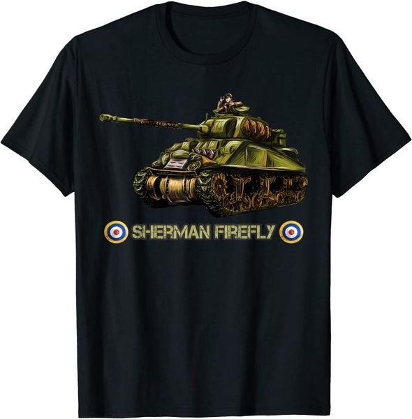 men's t-shirts world war 2 british army tank sherman firefly gift t-shirt, White;black
men's t-shirts world war 2 british army tank sherman firefly gift t-shirt, White;black