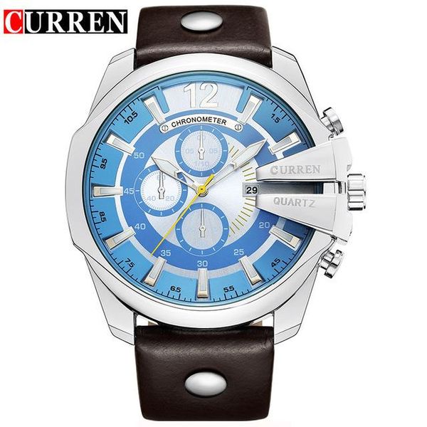 wristwatches curren 8176 watches brandfashion male clock luxury waterproof leather quartz, Slivery;brown
wristwatches curren 8176 watches brandfashion male clock luxury waterproof leather quartz, Slivery;brown