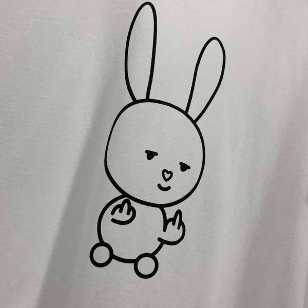 large 2021 spring loose and summer new white cartoon rabbit print short sleeve t-shirt fashion brand, Gray
large 2021 spring loose and summer new white cartoon rabbit print short sleeve t-shirt fashion brand, Gray