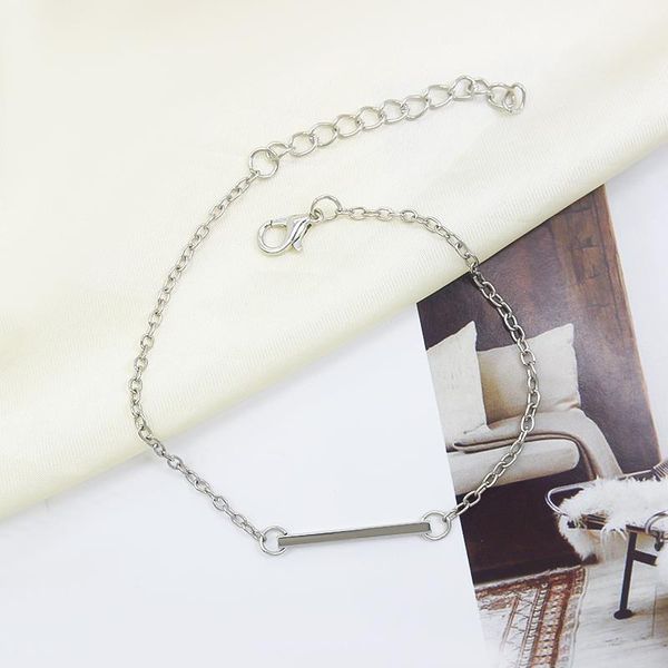 link, chain simple charm jewelry straight side bracelet for women men party anniversary gifts fashion, Black
link, chain simple charm jewelry straight side bracelet for women men party anniversary gifts fashion, Black