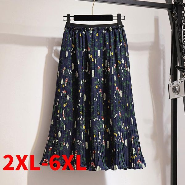 plus size dresses 150kg women's spring summer long mid-calf floral pleated skirt 2xl-6xl loose high waist navy, Black
plus size dresses 150kg women's spring summer long mid-calf floral pleated skirt 2xl-6xl loose high waist navy, Black
