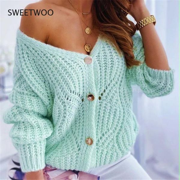 women's knits & tees women knitted sweater cardigan single v neck button long sleeve casual femme streetwear autumn winter fashion pull, White
women's knits & tees women knitted sweater cardigan single v neck button long sleeve casual femme streetwear autumn winter fashion pull, White