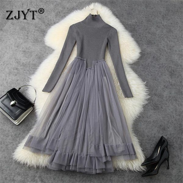 casual dresses autumn winter turtleneck midi mesh patchwork knit sweater women long sleeve clothes elegant vintage party black vestidso, Black;gray
casual dresses autumn winter turtleneck midi mesh patchwork knit sweater women long sleeve clothes elegant vintage party black vestidso, Black;gray