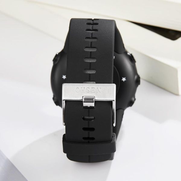 watch bands ohsen 1805 rubber band silicone strap with pin buckle black red blue green, Black;brown
watch bands ohsen 1805 rubber band silicone strap with pin buckle black red blue green, Black;brown