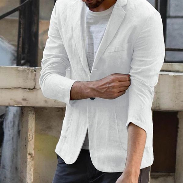 luxury mens spring solid color long sleeve pockets cotton linen slim blazers coat jacket coats clothing men blazer korean, White;black
luxury mens spring solid color long sleeve pockets cotton linen slim blazers coat jacket coats clothing men blazer korean, White;black