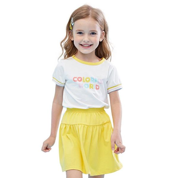 summer girls clothes 2pcs set rainbow color letter printing short sleeve t-shirt + skirt for 3 to 8 years old girl clothing sets, White
summer girls clothes 2pcs set rainbow color letter printing short sleeve t-shirt + skirt for 3 to 8 years old girl clothing sets, White