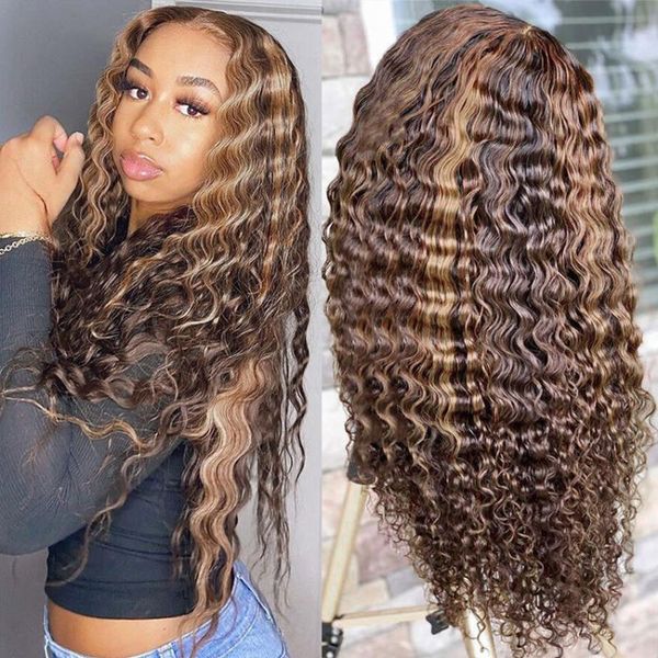 lace wigs highlight deep curly human hair wig 13x4 glueless front for women blonde brown pre-plucked wave frontal, Black;brown
lace wigs highlight deep curly human hair wig 13x4 glueless front for women blonde brown pre-plucked wave frontal, Black;brown