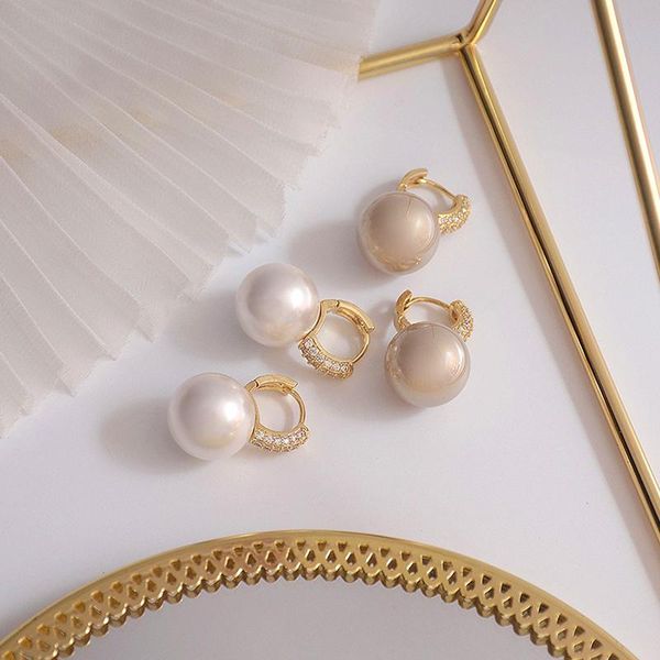 hoop & huggie trendy charm 14k real gold plated pearl earrings for women jewelry zirconia anniversary party gift, Golden;silver
hoop & huggie trendy charm 14k real gold plated pearl earrings for women jewelry zirconia anniversary party gift, Golden;silver