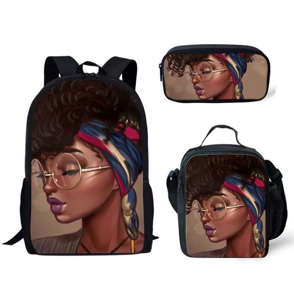 school bags children 3pcs / set african black art girls lady printing book for teenage schoolbags satchel
school bags children 3pcs / set african black art girls lady printing book for teenage schoolbags satchel