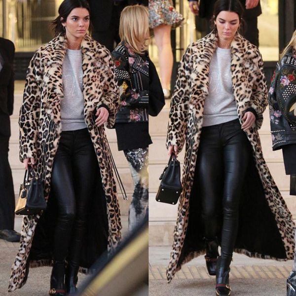 women's fur & faux trodeam 2021 leopard print coats for winter with turn-down collars furry plus velvet thick retro loose coat, Black
women's fur & faux trodeam 2021 leopard print coats for winter with turn-down collars furry plus velvet thick retro loose coat, Black